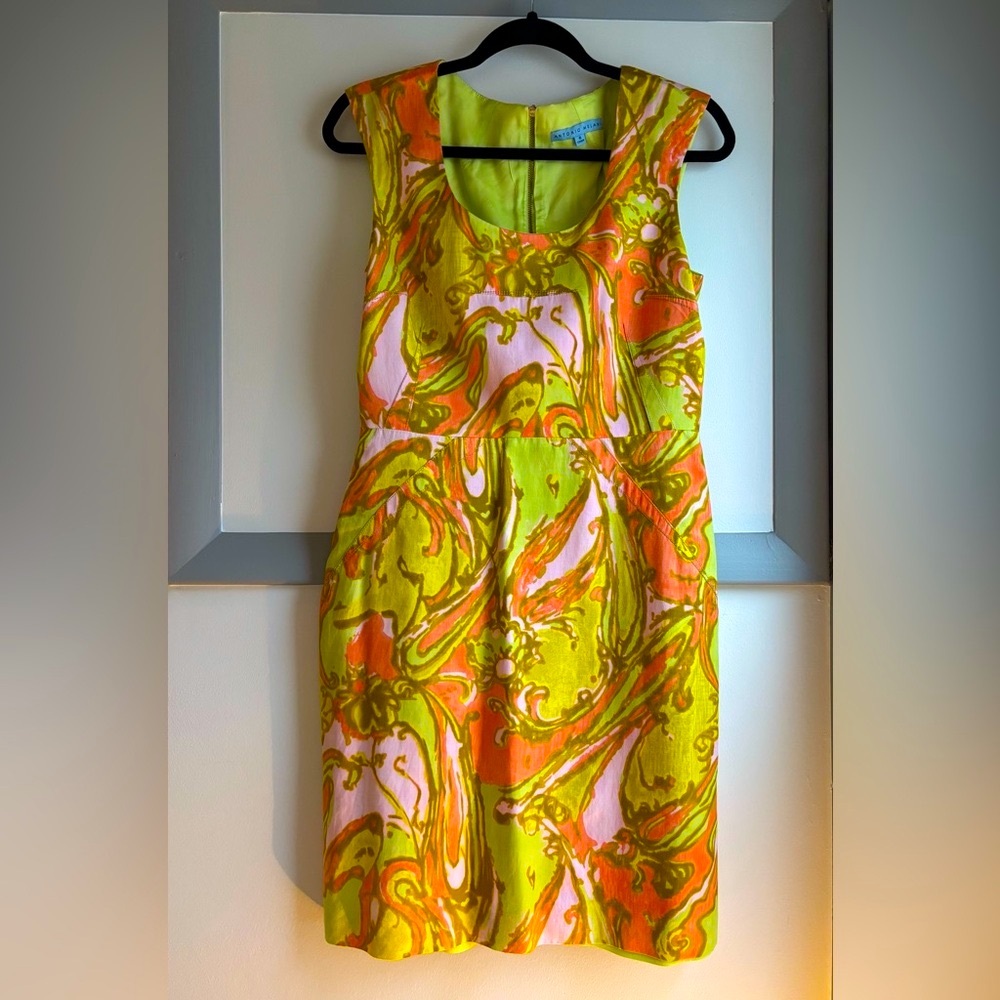 ANTONIO MELANI Green and Pink  Dress